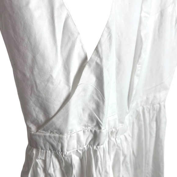 J.Crew NEW! White Cotton sleeveless midi dress with full skirt NWT SZ18 - Picture 3 of 9